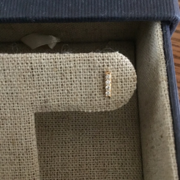 New Diamond Bar Earrings - Picture 3 of 9